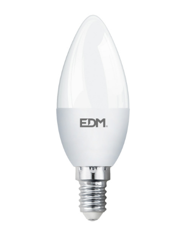 Bombilla Vela LED 5W e14 (luz fría o cálida) EDM