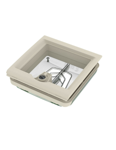 Clarabóia 28 x 28cm Vent 28 F branco Fiamma