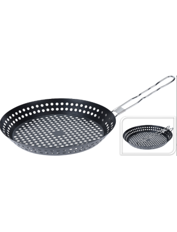 Plagable enameled barbecue pan 24cm.