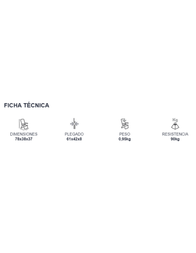 Cadeira com encosto dobrável multifibra-Crespo