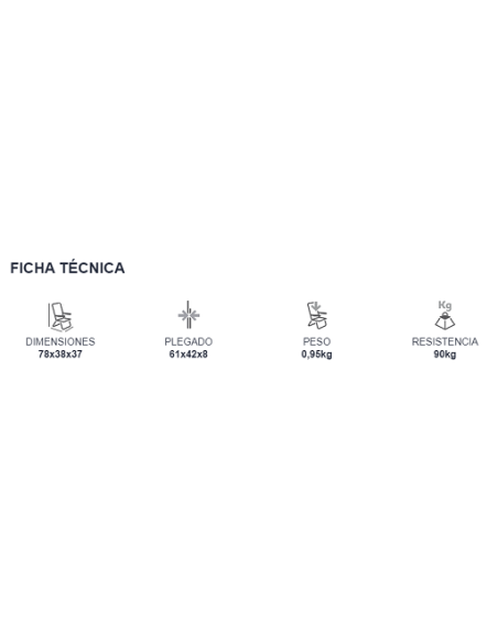 Cadeira com encosto dobrável multifibra-Crespo