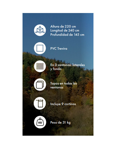 Barraca de cozinha Nepal 240 x 145 cm - Inaca