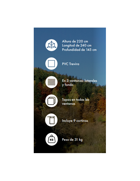 Tienda cocina Nepal 240 x 145 cm - Inaca