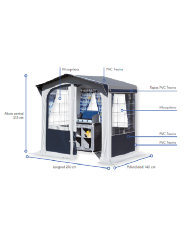 Victoria kitchen tent 210 x 145 cm - Inaca
