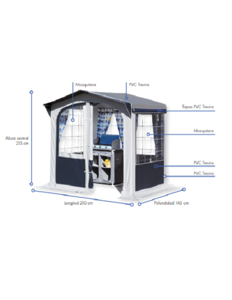 Victoria kitchen tent 210 x 145 cm - Inaca