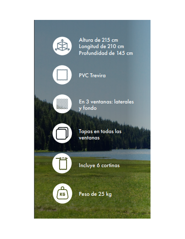 Barraca de cozinha Victoria 210 x 145 cm - Inaca