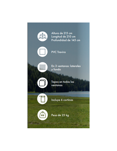 Barraca de cozinha Victoria 210 x 145 cm - Inaca