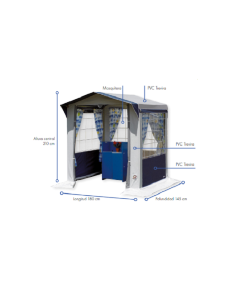 Java kitchen tent 180 x 145 cm - Inaca