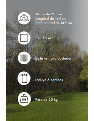 Barraca de cozinha Java 180 x 145 cm - Inaca