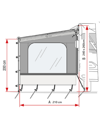 Cierre lateral Side W Fiamma Caravanstore / F35