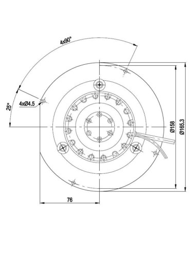 Rauchtriebwerk R2E150-STAGNO 6PALE. Estufa pellet piazzetta und Superior.