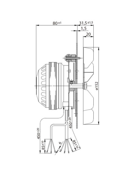 Motore di fumo R2E150-STAGNO 6PALE. Estufa pellet piazzetta e Superior.