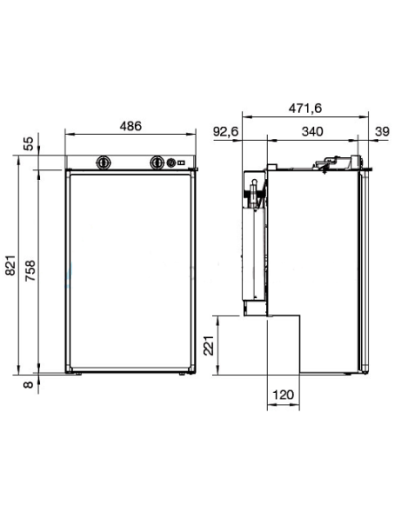 Dometic RM 5330 70 Liter Absorberkühlschrank