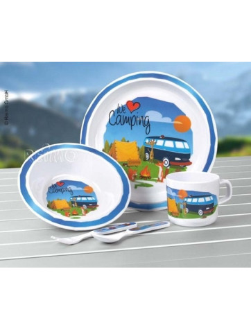 Utensílios de mesa infantil 5 peças de melamina