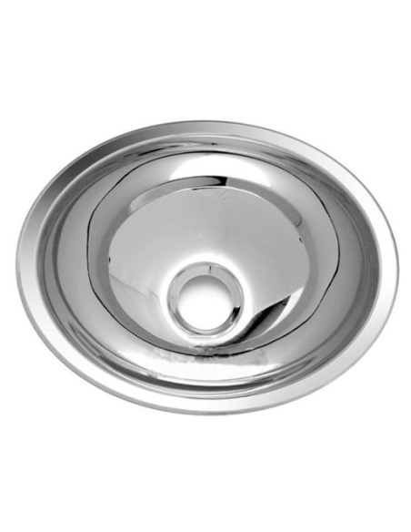 Lavabo redondo en acero inoxidable 26 cm interior Lavabo redondo en acero inoxidable 26 cm interior