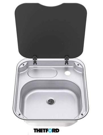 Fregadero con tapa de cristal Thetford Basic Line 34