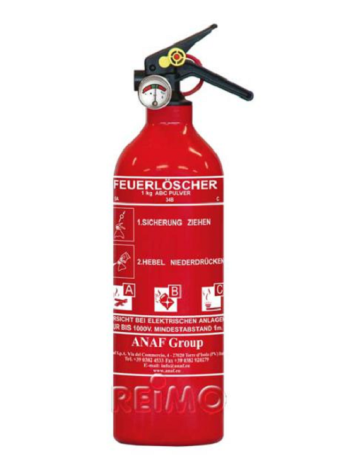 Estintore ABC 1kg con manometro e supporto