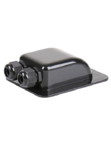 Pasa techos para cable de doble entrada negro