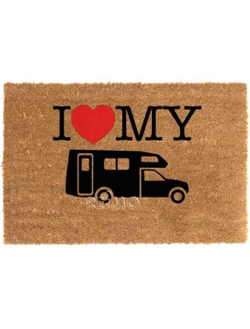 Alfombra felpudo I love my autocaravan 50 x 25 cm