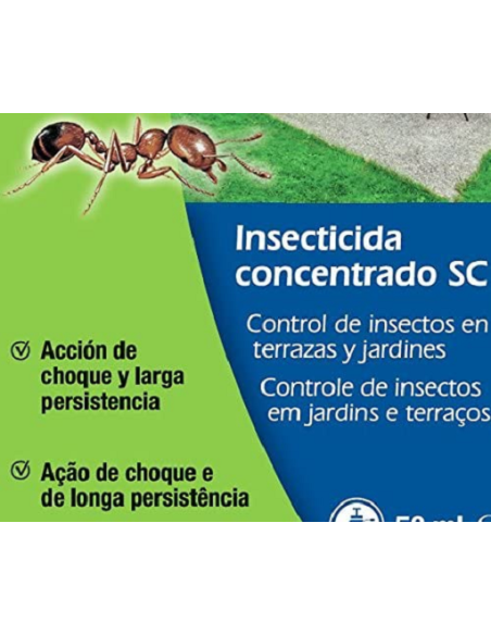 Insecticida para control exterior concentrado SC 50ml  de Bayer Insecticida para control exterior concentrado SC 50ml  de Bayer