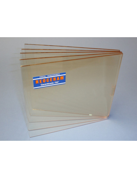 Cristal  Vitrocerámico Neoceram para fuego de estufa pellets o estufa leña Cristal  Vitrocerámico Neoceram para fuego de estufa pellets o estufa leña