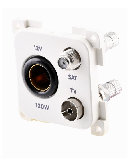Collegamento interno prendere 3 in 1. Sat, 12V e TV. Bianco