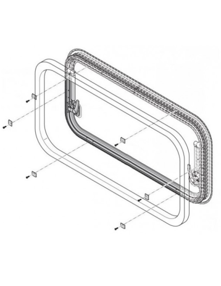 Janela de batente Carbest RW Eco 700 x 300 cm Janela de batente Carbest RW Eco 700 x 300 cm