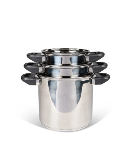 Juego de 3 ollas de cocina Space Saver Kampa Juego de 3 ollas de cocina Space Saver Kampa