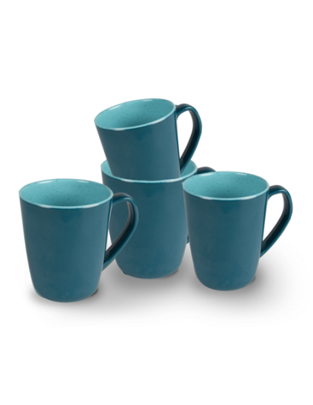 Set mit 4 Tassen Terracotta Melamin Kampa