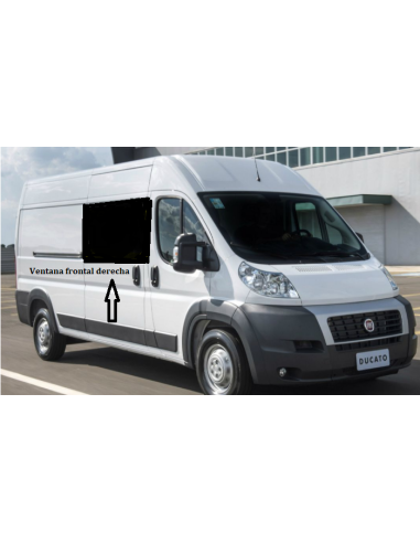 Janela de correr para Fiat Ducato dianteiro direito a partir de 2007 1400 x 665 mm Carbest