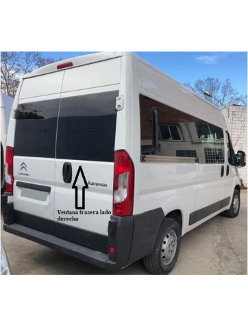 Ventana Cristal para puerta trasera derecho para Fiat Ducato 2007 en adelante 826 x 665 mm Carbest