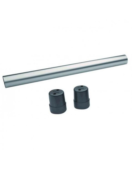 Base de mesa redonda, aço cromado, altura 70cm.