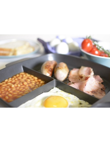 Multifunctional frying pan with three sections Kampa