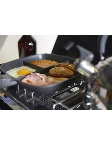 Multifunctional frying pan with three sections Kampa