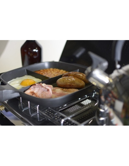 Multifunctional frying pan with three sections Kampa