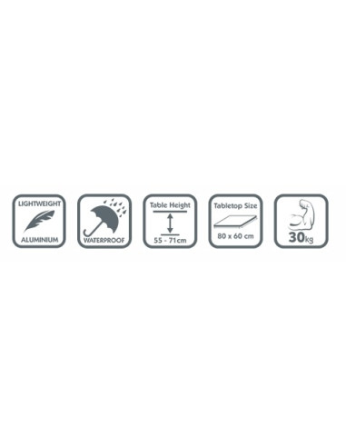 Dometic Element folding table 80 cm