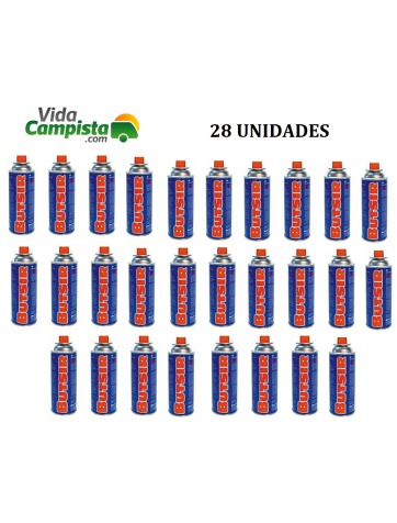 Pack 28 cartuchos B-250 de gas butano Butsir