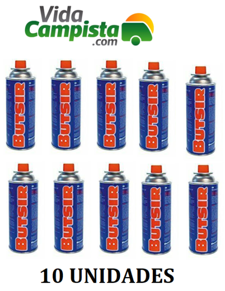 Pack de 10 cartuchos B-250 gás butano Butsir