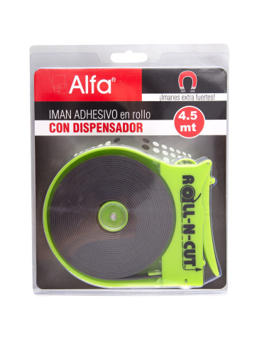 Imán adhesivo en rollo con dispensador 4.5 mtros