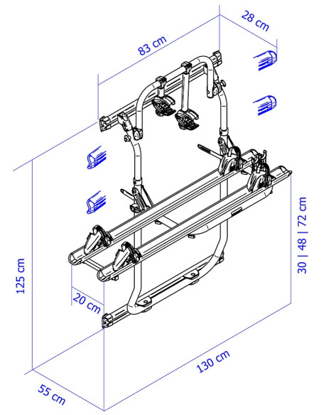 Portabici Thule ELITE VAN XT NEGRO Ducato,Jumper,Boxer