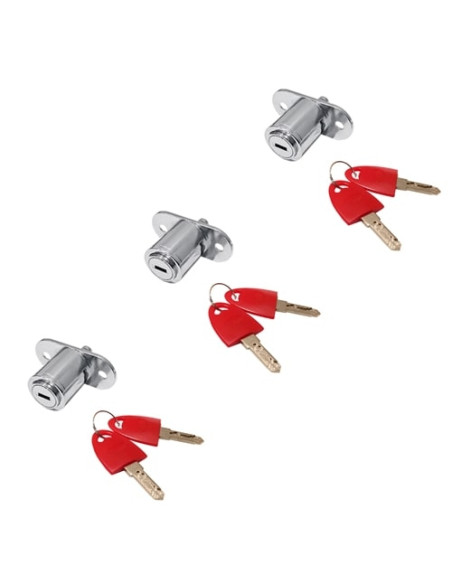 Kit 3 x serrure Bombin Fiamma avec 6 clés de sécurité Safe Door