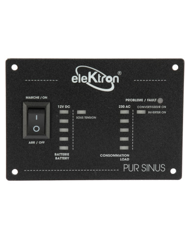 Inversor Convertidor y panel de control  Elektron Sinus de línea pura 1000 W