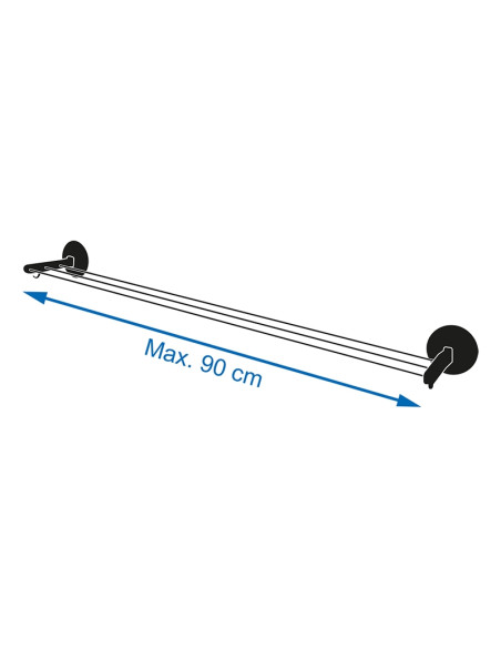 Corde à linge avec ventouses