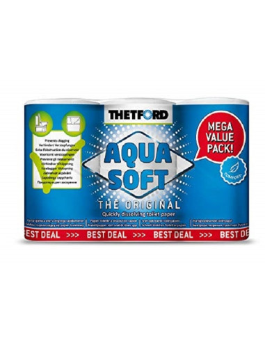 papel higiênico solúvel Thetford 6 unidades