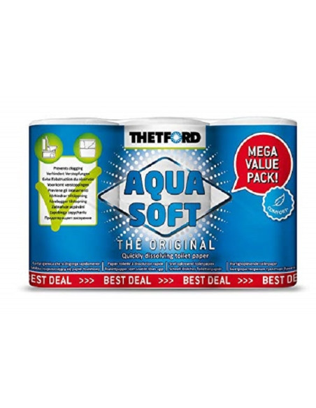papel higiênico solúvel Thetford 6 unidades papel higiênico solúvel Thetford 6 unidades