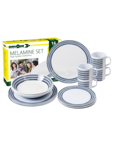 Melamine tableware 16 pieces Bluebay Brunner