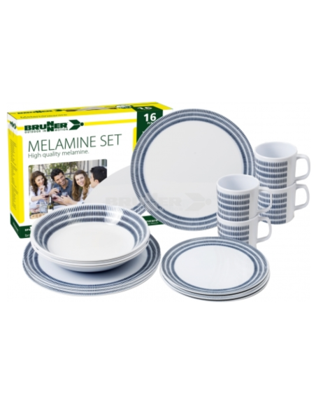 Melamingeschirr 16 Stück Bluebay Brunner
