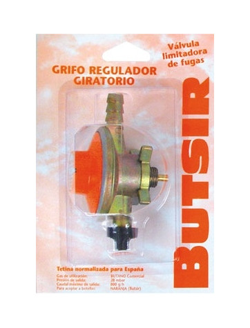 Regulador de gas botella naranja Butsir