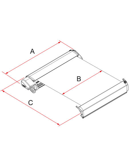 Dachmarkise F80S Deep Black 3,20 Meter Fiamma