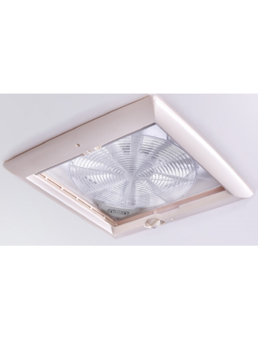 Clarabóia Thule branca com exaustor de ventilação 40 x 40